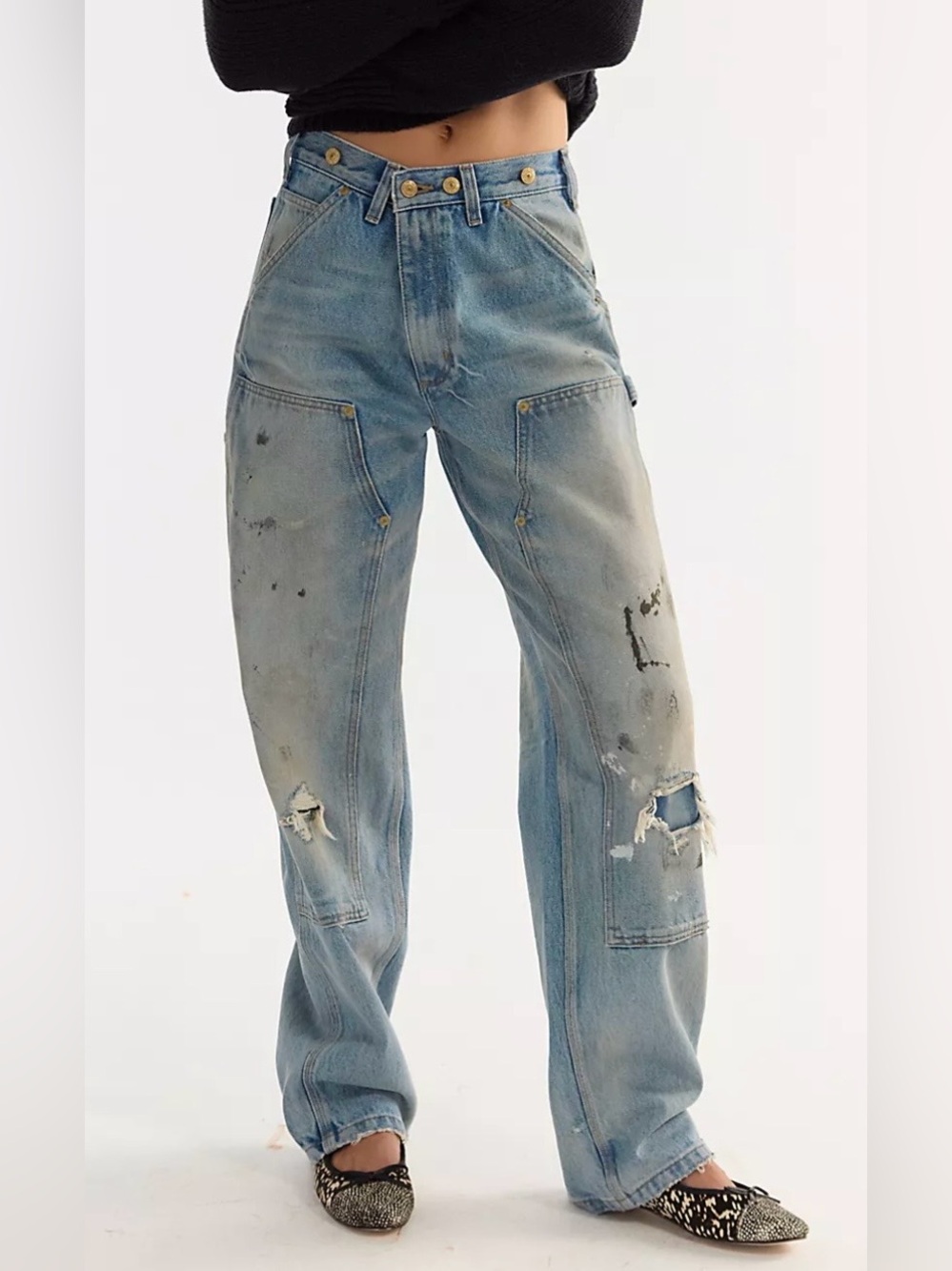 We The Free Emily Carpenter 2026 Women’s Distressed Denim Jeans Ubi 26 NWOT